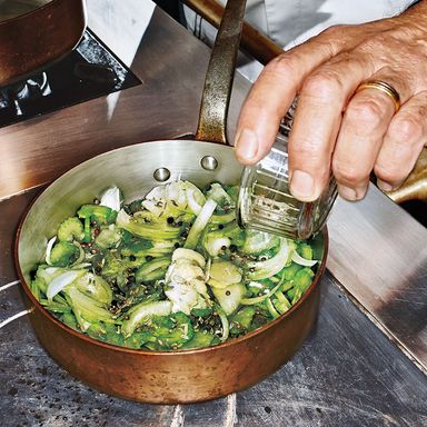 Preparing the brine.
