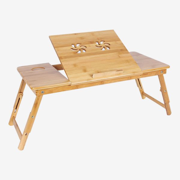 Songmics Bamboo Laptop Desk Serving Bed Tray Breakfast Table