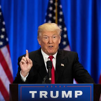Donald Trump Gives Speech On Presidential Election In New York