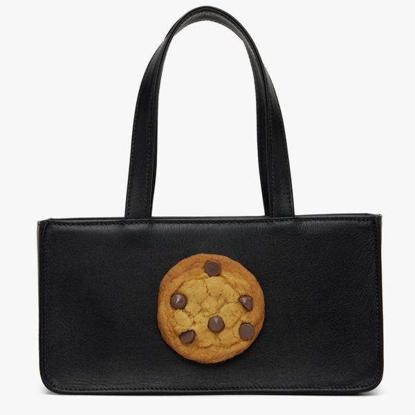 Puppets and Puppets Black Cookie Top Handle Bag