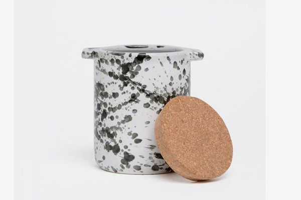 Splash Ceramic Dog Treat Jar & Bowl