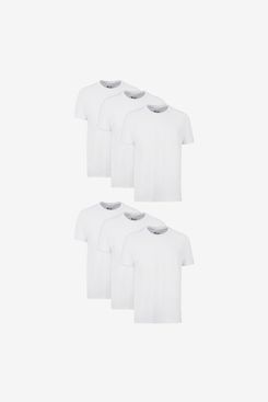 Hanes Men’s Cotton White Tee (6-pack)