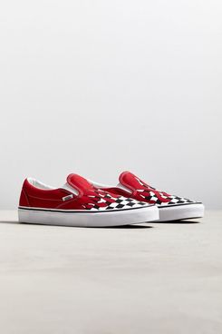 Vans Slip-On Checkerboard Flame Sneaker