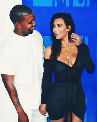 Kanye West and Kim Kardashian West.