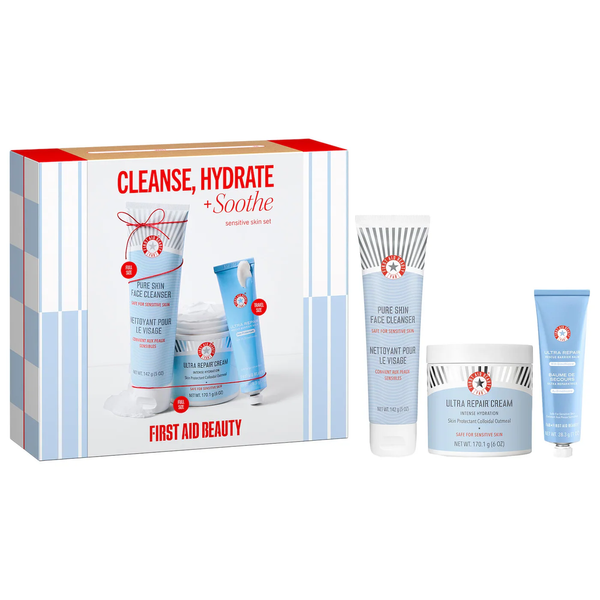 First Aid Beauty Cleanse, Hydrate + Soothe Sensitive Skin Set