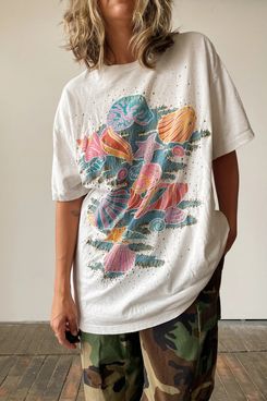 Dry Vtg And 80s Shell Glitter Tee