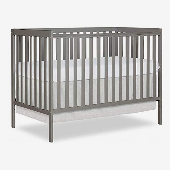 Dream On Me Synergy 5-in-1 Convertible Crib, Cool Gray