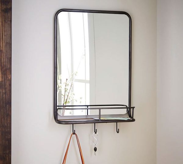 West Elm Entryway Mirror + Hooks