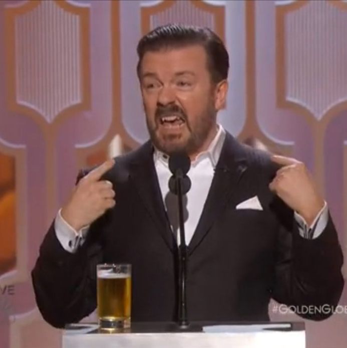 Ricky demonstrating he at least knew where the jokes were supposed to come out of.