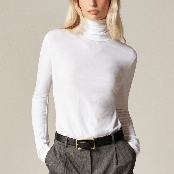 J.Crew Feather Jersey Turtleneck