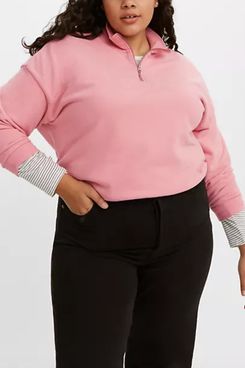 Levi’s Pom Quarter-Zip Sweatshirt (Plus Size)