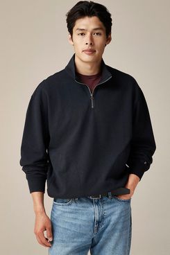 J.Crew Relaxed-Fit Lightweight French Terry Quarter-Zip Sweatshirt