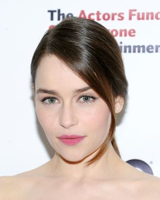 Actress Emilia Clarke attends the 2013 Actors Fund's Annual Gala honoring Robert De Niro at The New York Marriott Marquis on April 29, 2013 in New York City. 
