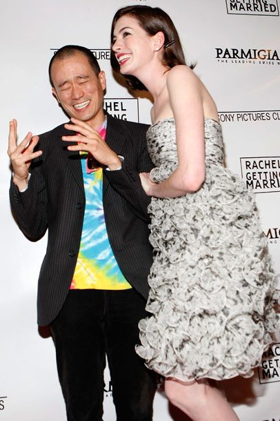 With performer and poet Beau Sia, still very rah-rah for Rachel Getting Married.