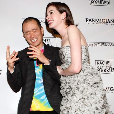 With performer and poet Beau Sia, still very rah-rah for Rachel Getting Married.