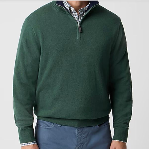 J.Crew Factory Cotton Half-Zip Sweater