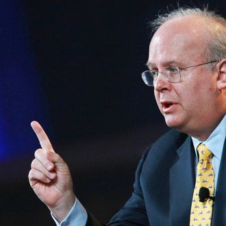 SAN FRANCISCO - OCTOBER 21: Karl Rove, former Deputy Chief of Staff and Senior Advisor to U.S. President George W. Bush, speaks during a panel discussion at the 2008 Mortgage Bankers Association Conference and Expo October 21, 2008 in San Francisco, California. The annual Mortgage Bankers conference runs through October 22. (Photo by Justin Sullivan/Getty Images) *** Local Caption *** Karl Rove
