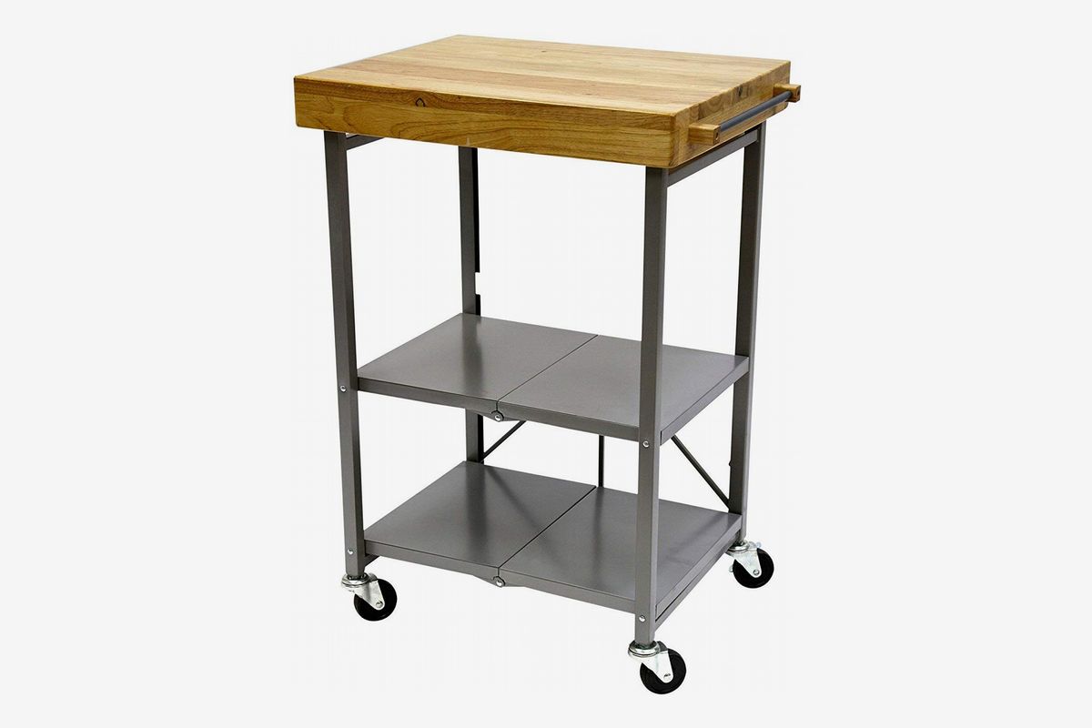 Amazon Com Homcom Rolling Oak Wood Drop Leaf Kitchen Island Cart