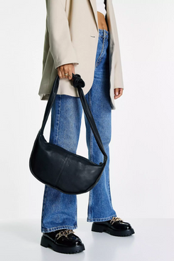 Topshop Premium Leather Sling Shoulder Bag