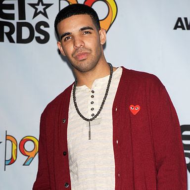 Another Comme des Garçons, but this time, Drake eschews his preferred neutral tones in favor of a bold crimson cardigan —  a reference to Mr. Rogers and, by extension, to Drake's own kid TV stardom. It says, "Yes, I was on Degrassi, and no, I'm not embarrassed by it."