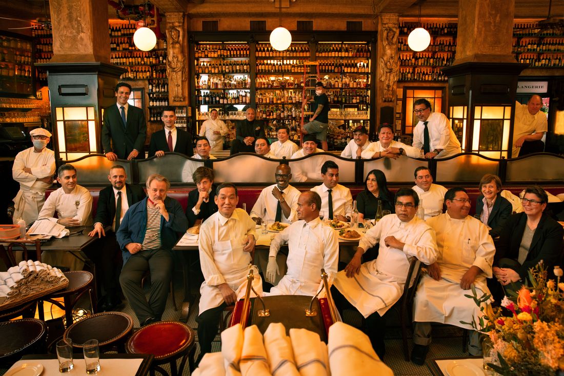 Photo At Balthazar NYC Before Reopening Night