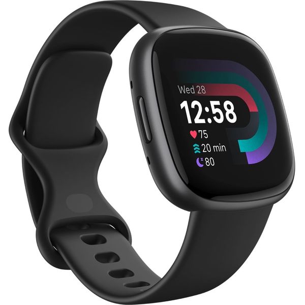 Fitbit Versa 4 Fitness Smartwatch - Black/Graphite Aluminum