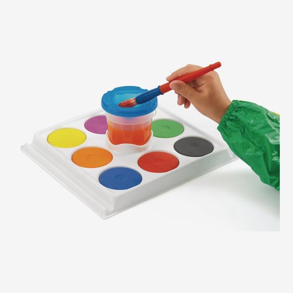 Colorations Tempera Paint Cakes with Palette Brush and Cup Holder