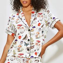 Fleur du Mal Magical Mushroom Short Sleeve PJ Top