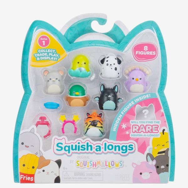 Squishmallows Squish-a-longs 1” Mini-Squish with 2 Accessories, 1 Ring, and a Collector’s Guide