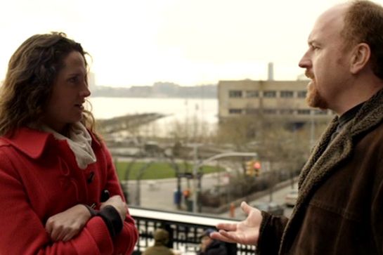 When: Season two, "Bummer/Blueberries"
&nbsp;
The Situation: Lonesome Louie calls up an associate for a long-shot date, lucks out, then inadvertently participates in the hit-by-a-truck decapitation of a homeless man. Despite his dejected, what-is-life attitude during the flop of a date, Louie walks with Janice on the High Line and accidentally sells her on his awakened existence with blunt lines like "I'm just sick of livin' this bullshit life." The camera swirls; they kiss.
&nbsp;
Low Point: Louie, emboldened and feeling comfortable, reveals that what bent him out of shape was witnessing that gruesome death. And suddenly it's her story, and she is revolted. "You saw that and then you came out with me? Oh God! I think I need to go home."
&nbsp;
Shame Meter: 7. This one's rough.