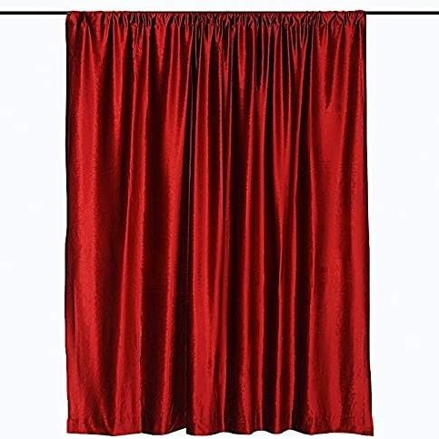 BalsaCircle 8' x 8' Wine Velvet Backdrop Curtain