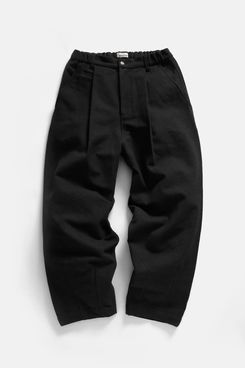 18east Kell Pleated Big Pant - Black Handspun Cotton Canvas