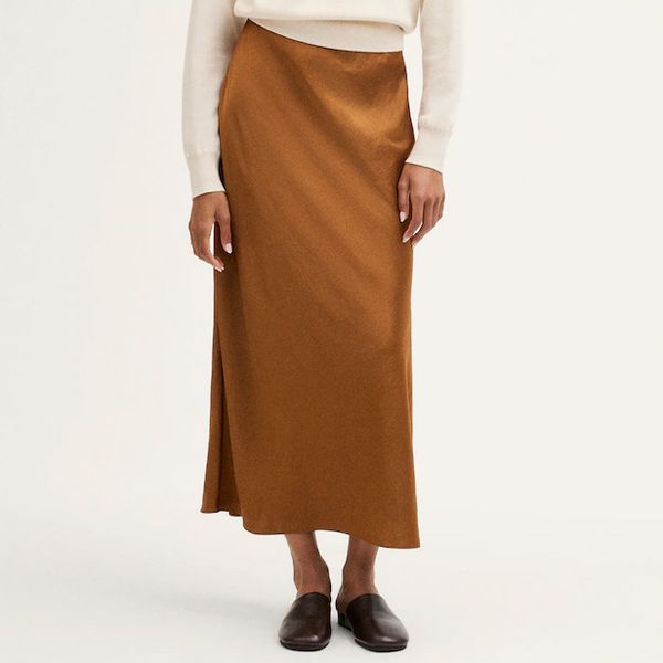 Madewell Satin Maxi Slip Skirt