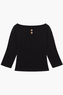 Oddli Three-Quarter-Sleeve Boatneck Top