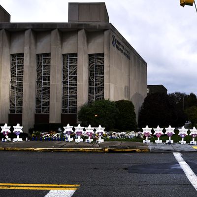 Memorial to the victims of the 2018 mass shooting at a Pittsburgh synagogue.