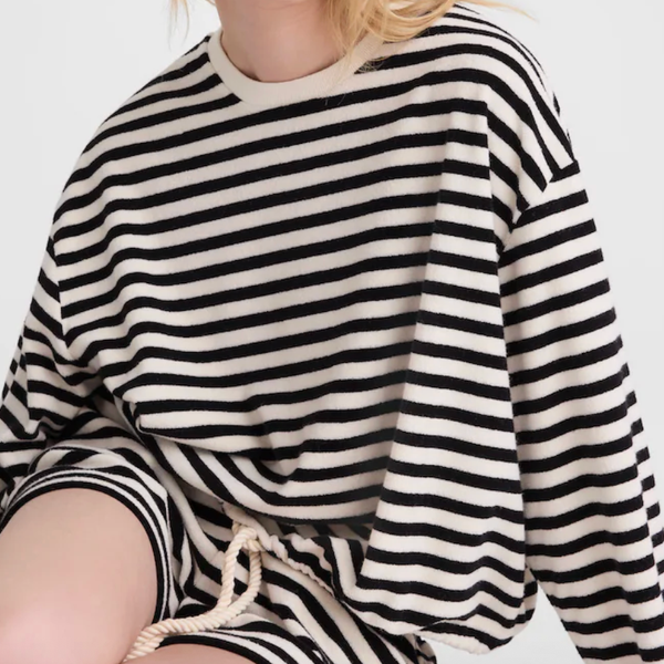 Madewell Tie-Waist Top in Terry