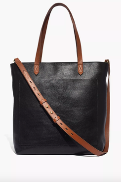 Madewell The Zip-Top Medium Transport Leather Tote