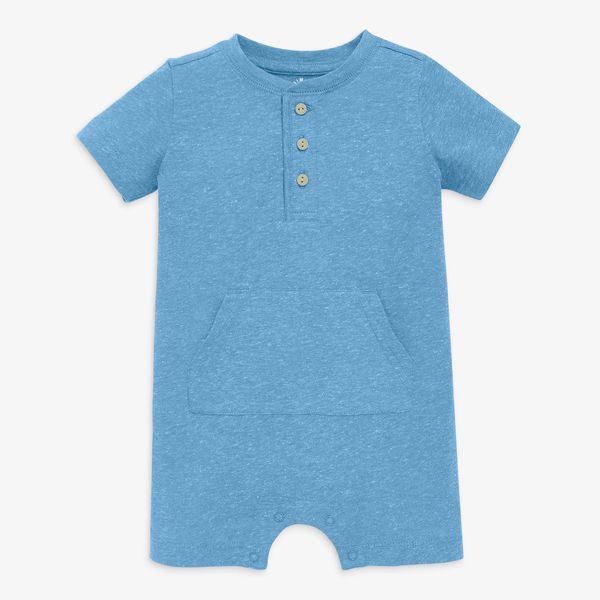 Primary Baby Heathered Henley Shortie