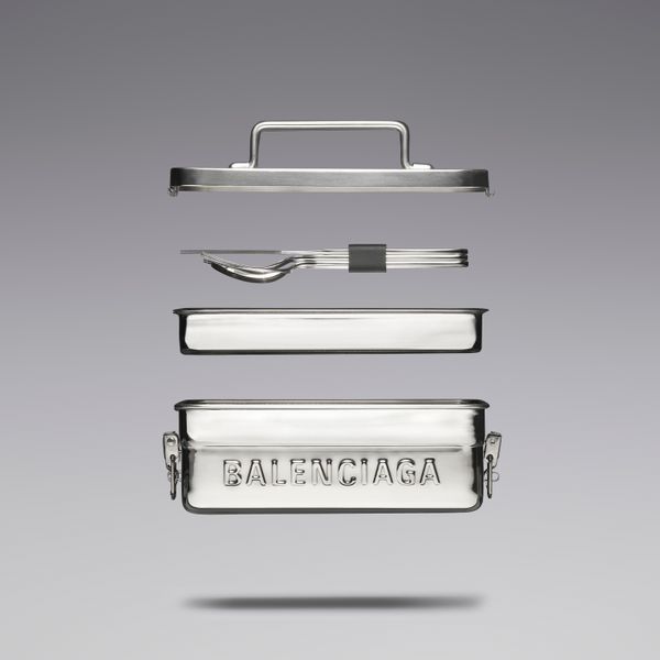 Balenciaga Silver Lunch Box