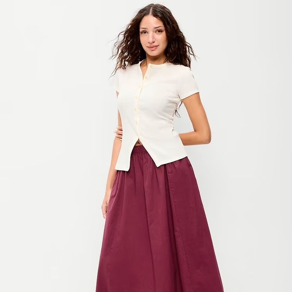 Old Navy Poplin Midi Skirt