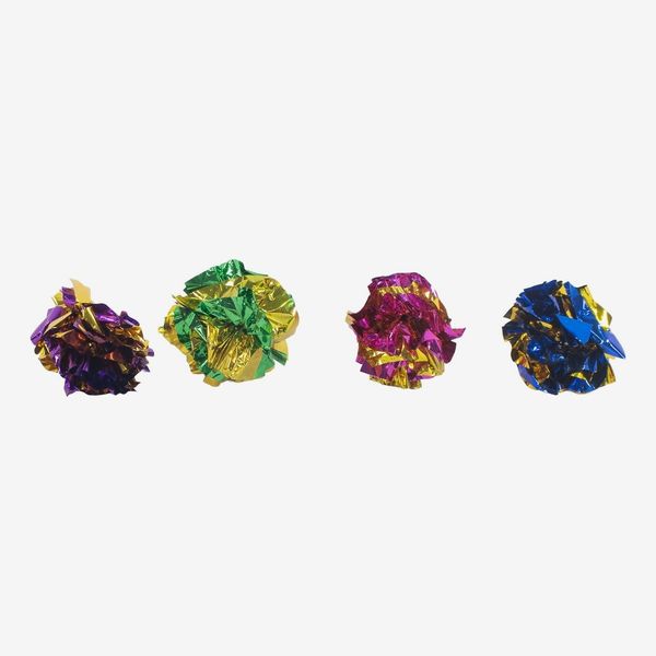 Turbo Krinkle Balls Cat Toy, 4 count