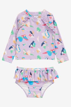 Tucker + Tate Two-Piece Ruffle Rashguard Swimsuit