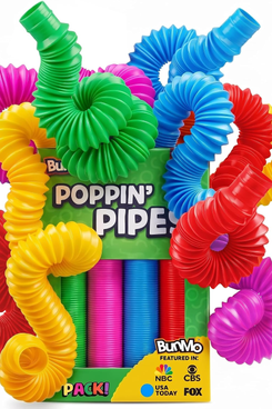BunMo Poppin’ Pipes Pop Tubes - 8 Pack