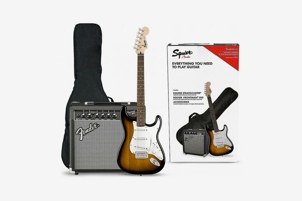 Squier Stratocaster Electric Guitar Pack with Fender Frontman 10G Amp