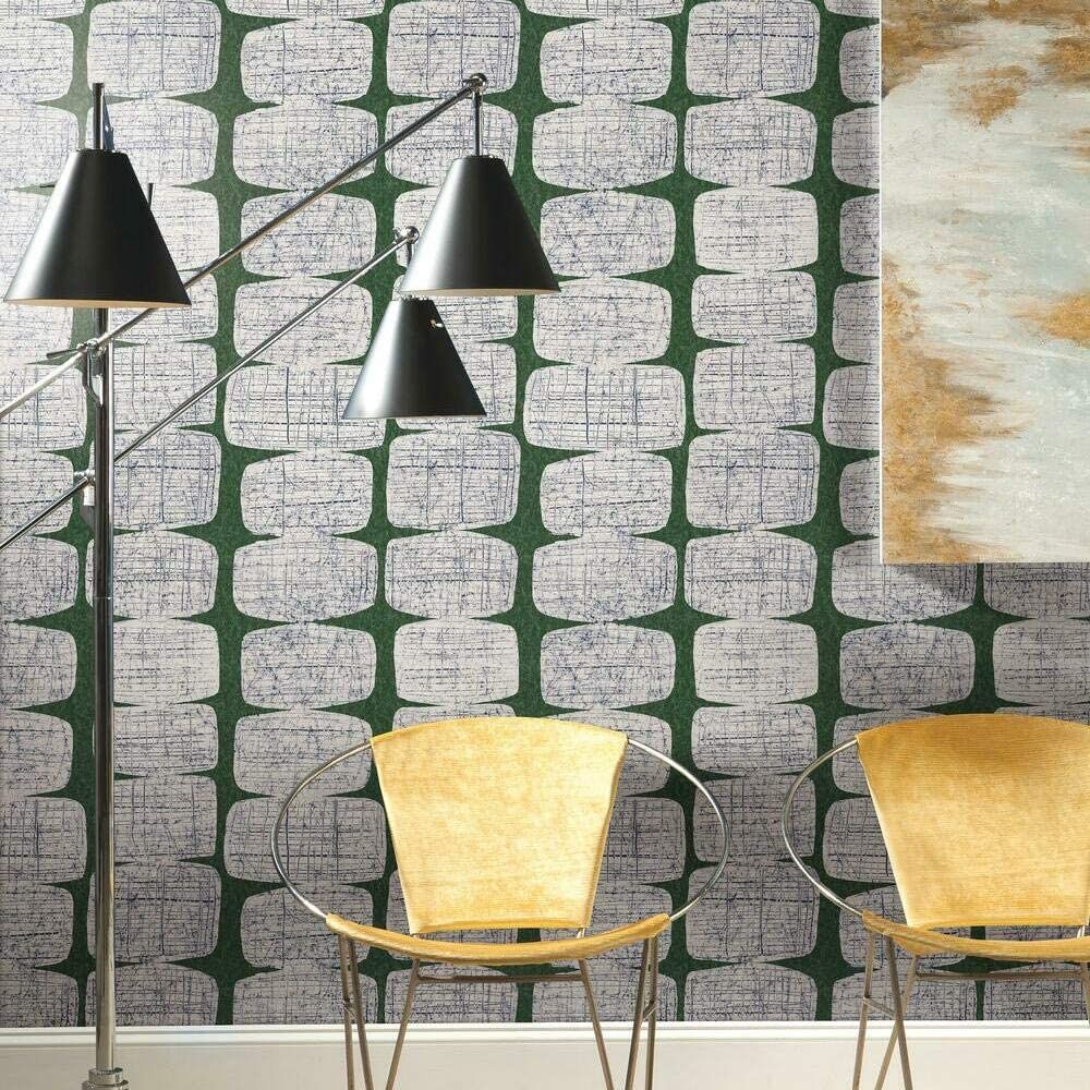 Gold Gray Black and White Chic Geometric Triangle Peel and Stick Wallpaper DIY 
