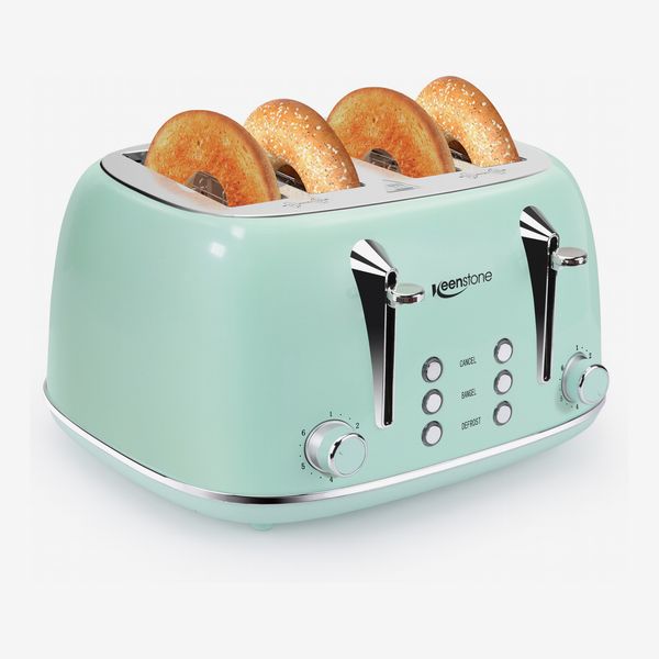 Keenstone Retro Stainless Steel Bagel Toaster, Green