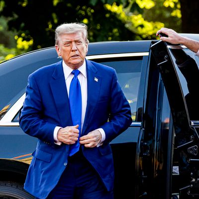 Donald Trump arriving for a dinner during the 2025 NATO Summit in The Hague.