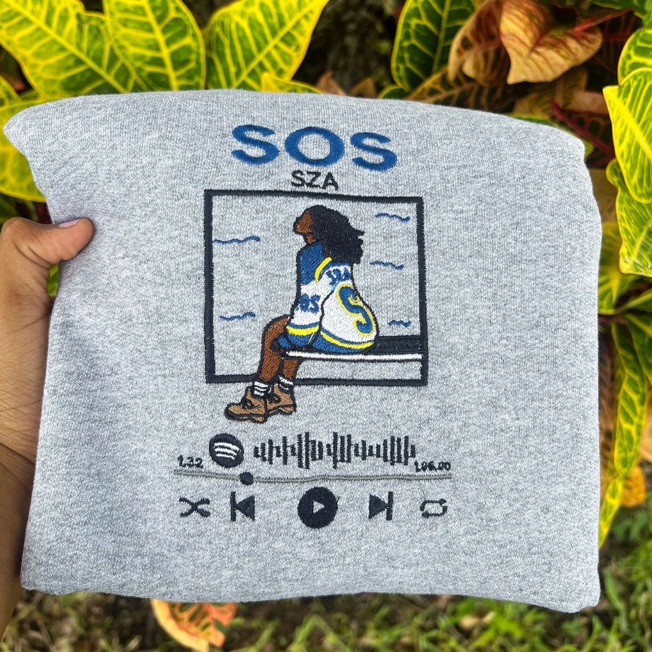 SZA SOS Embroidered Crewneck Sweatshirt Unisex