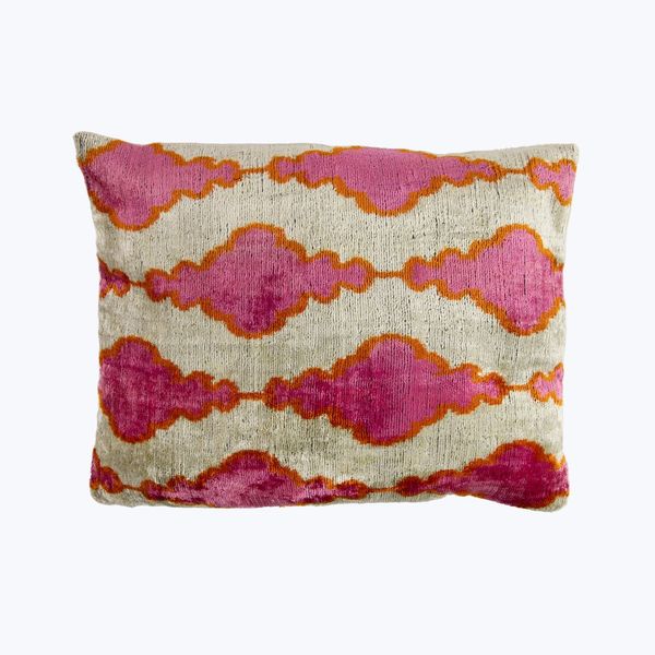 Les Ottomans Cloud Silk Ikat Pillow