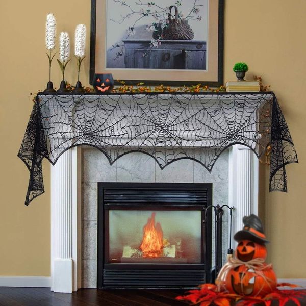 Lulu Home Halloween Fireplace Decorations, 96 x 18 inch